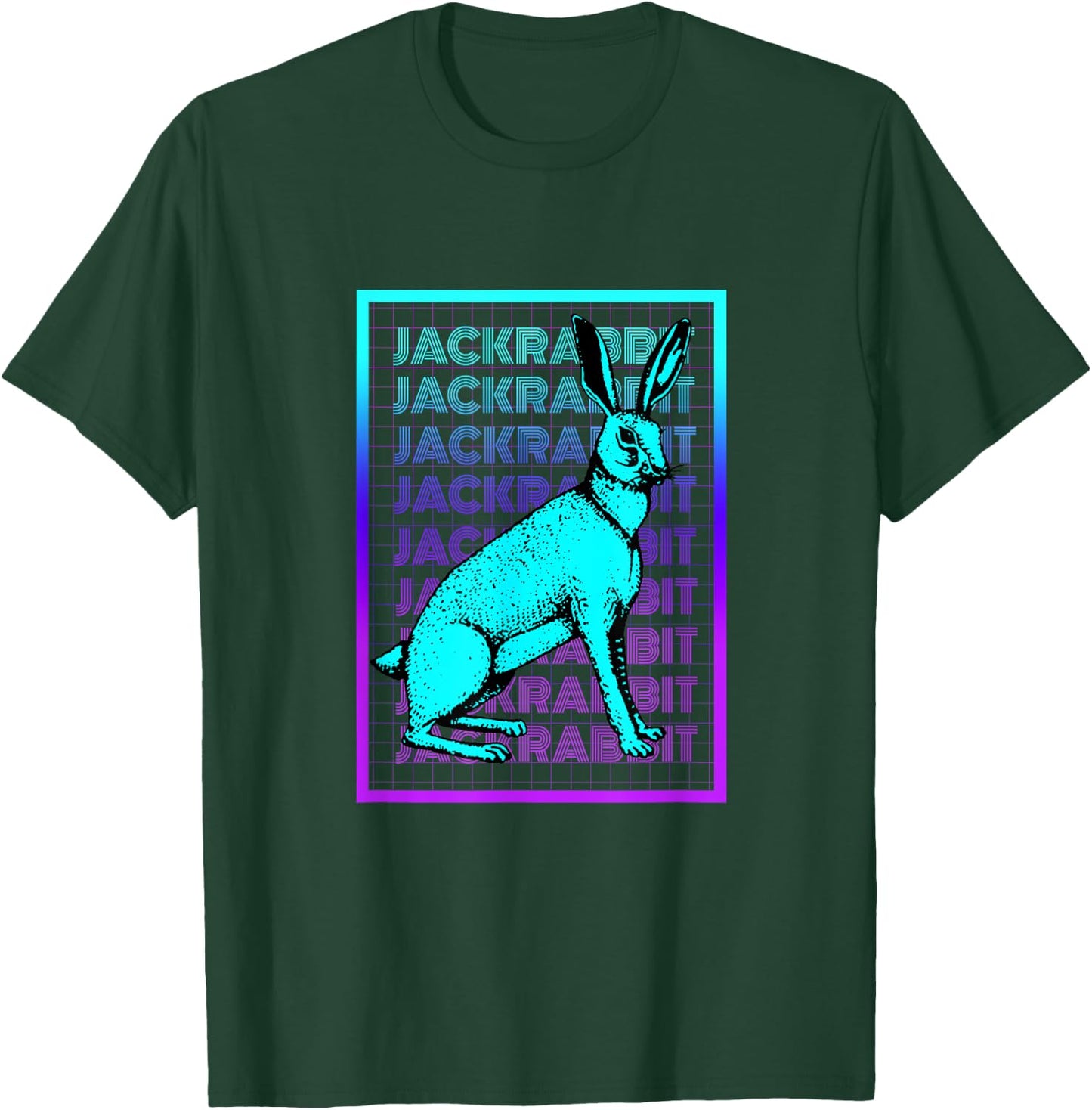 Jackrabbit Vintage Retro Jackrabbit T-Shirt - T-Shirt | Forest