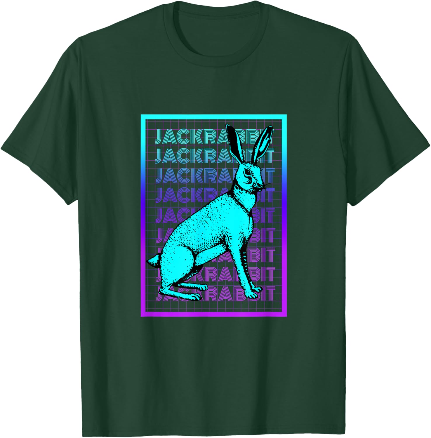 Jackrabbit Vintage Retro Jackrabbit T-Shirt - T-Shirt | Forest