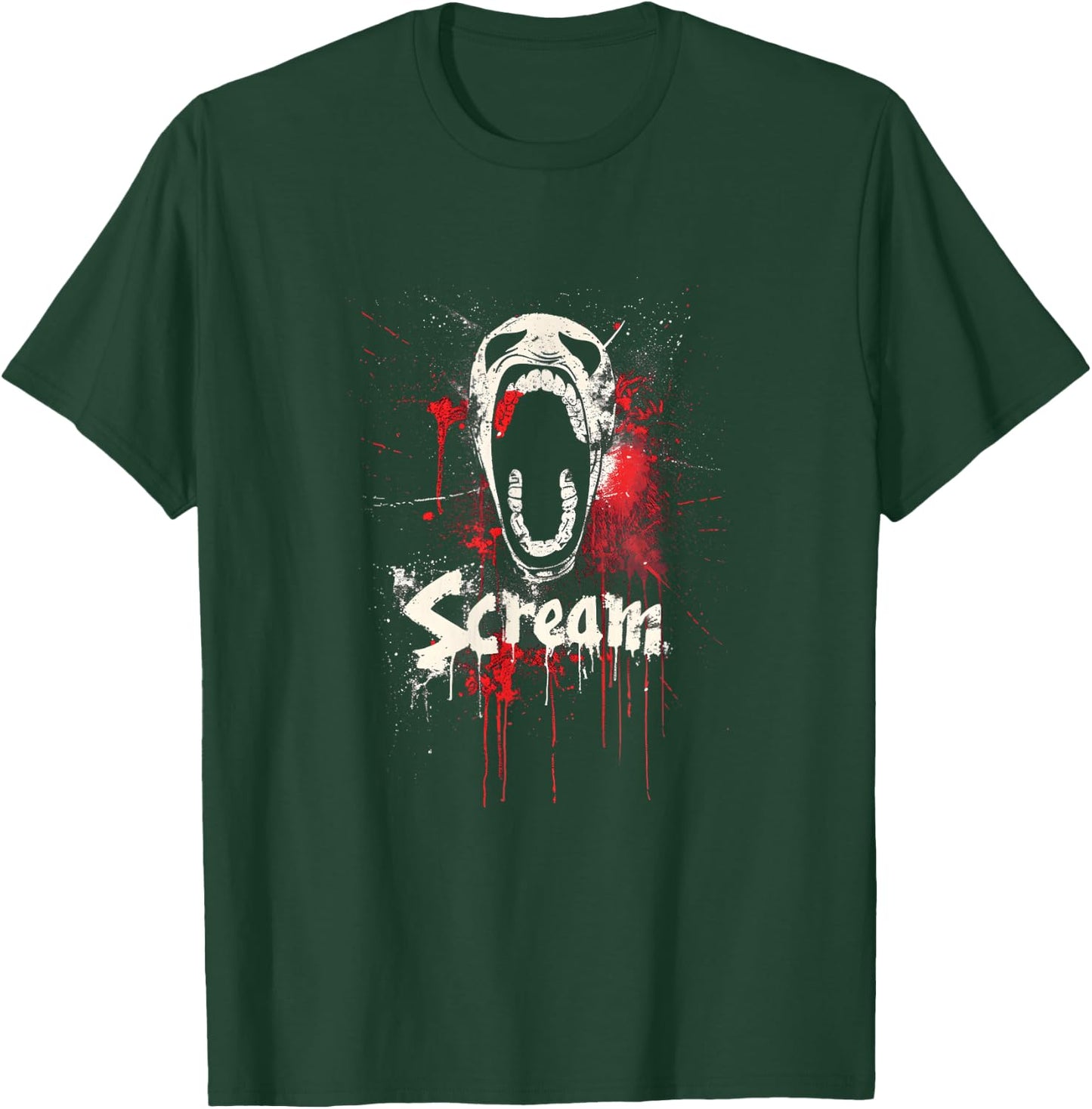 Scream (Scream) Graffiti Metal Style A Horror Dark Art , Black, S T-Shirt - T-Shirt | Forest