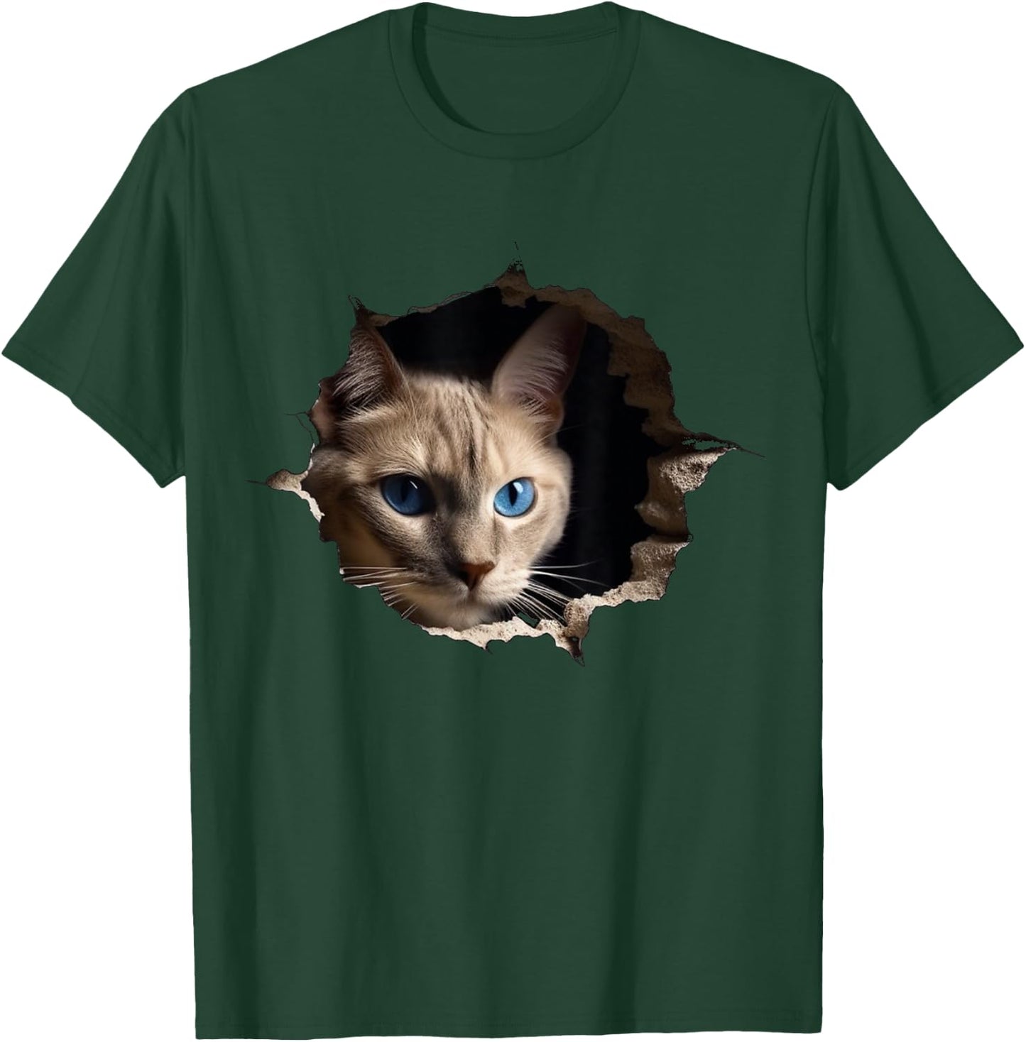 @n!mal Katze Wand Tiere Katzenmotiv Tier Katze Schwarz -Erwachsene und Kinder Klein T-Shirt - T-Shirt | Forest