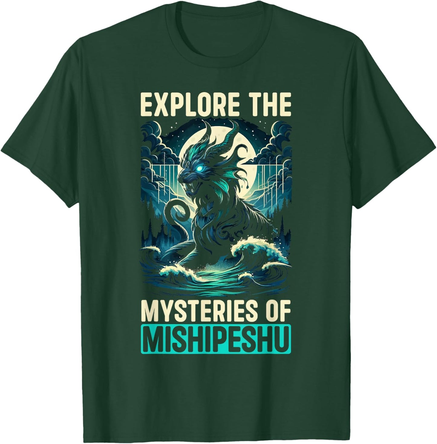Mishipeshu Mythical Creature Cryptozoology Cryptid T-Shirt - T-Shirt | Forest
