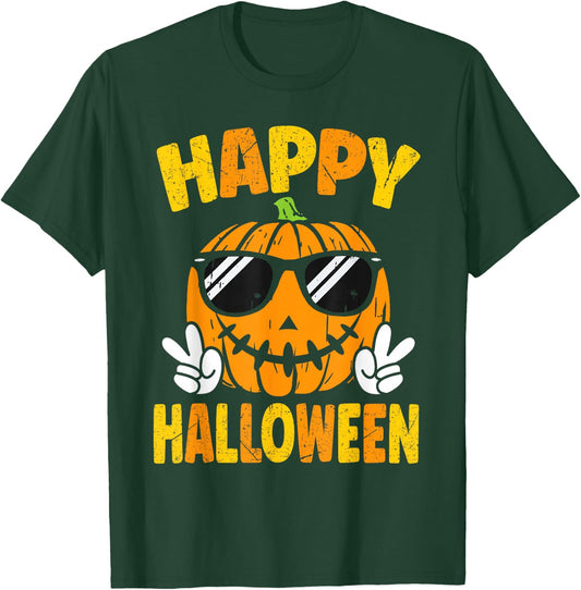 Trick Or Treat Halloween 2025 Spooky Pumpkin Costume Men Boy T-Shirt - T-Shirt | Forest