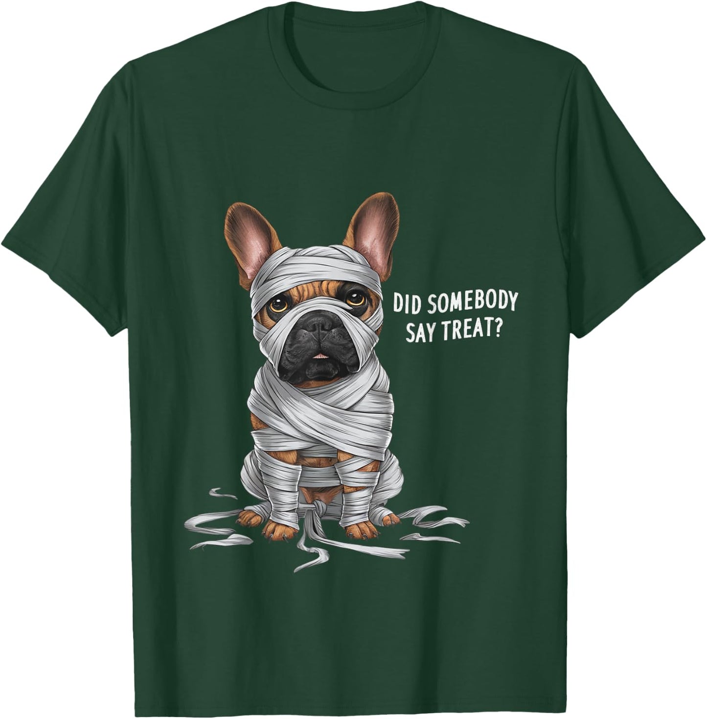 French Bulldog Mummy Halloween Dog T-Shirt - T-Shirt | Forest