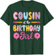 Cousin Of The Birthday Girl Donut Family Matching Party T-Shirt - T-Shirt | Forest