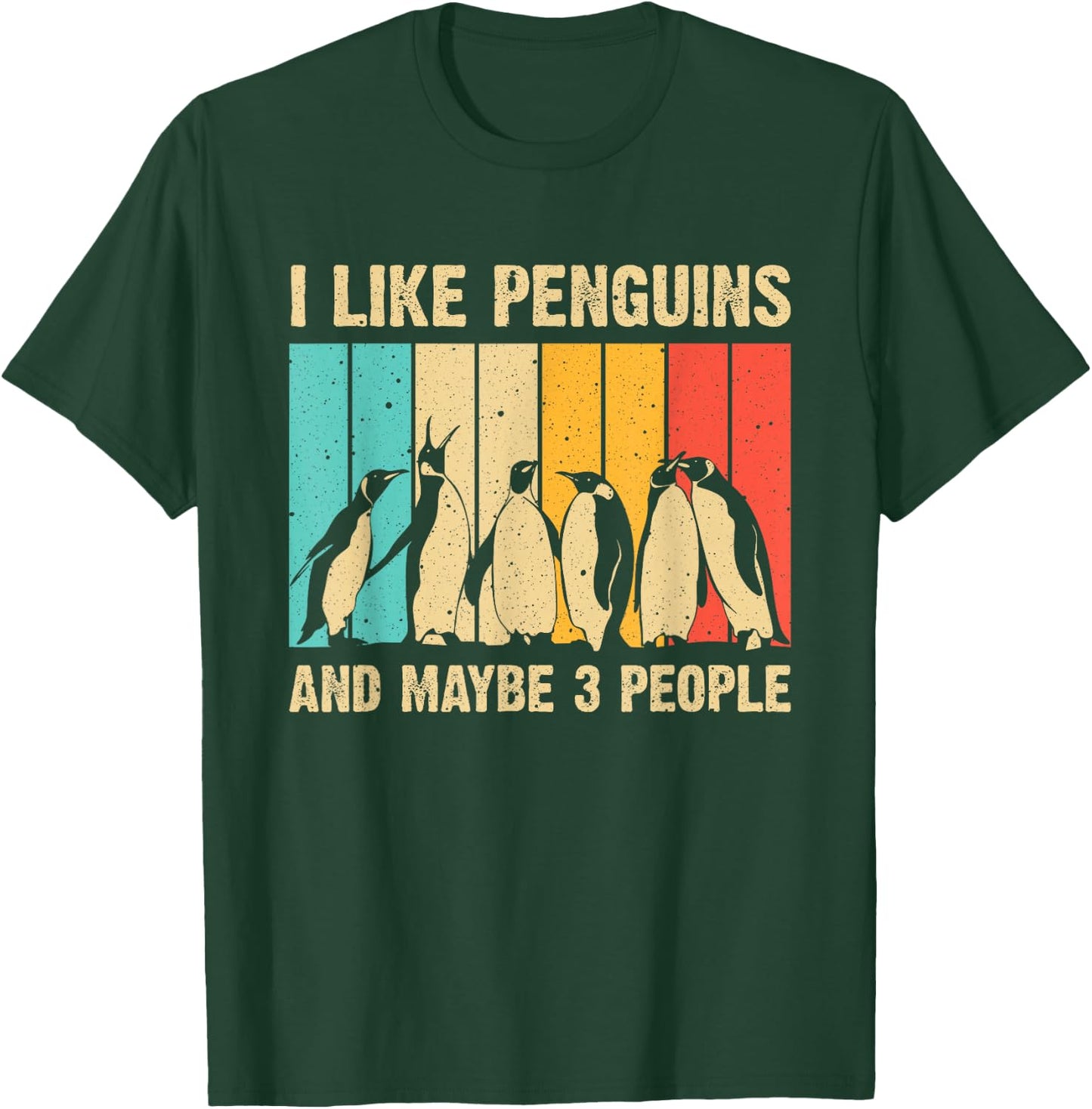Cute Penguin Design Women Kids Retro Penguin Lover T-Shirt - T-Shirt | Forest