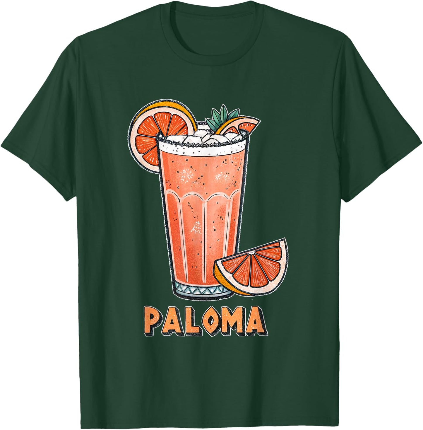 Refreshing illustration of the cocktail drink Paloma T-Shirt - T-Shirt | Forest