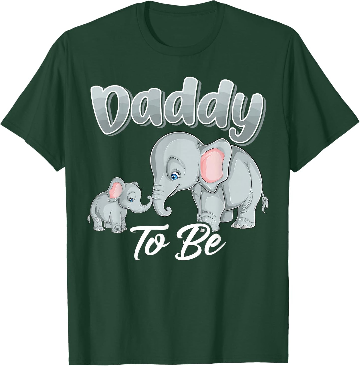 Soon Daddy To Be Elephants For Baby Shower Gender Reveal Men T-Shirt - T-Shirt | Forest