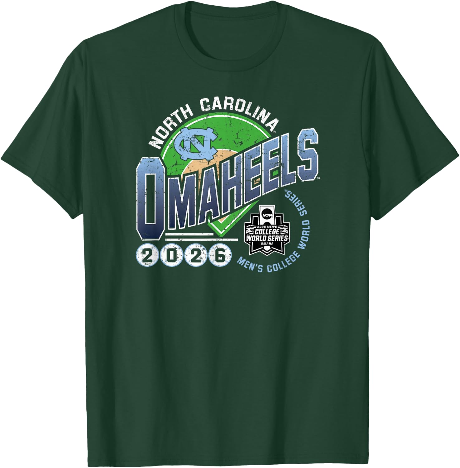 North Carolina Tar Heels College World Series 2026 Omaheels T-Shirt - T-Shirt | Forest