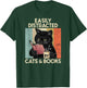 Easily Distracted by Cats And Books for Cat Lovers T-Shirt - T-Shirt | Forest