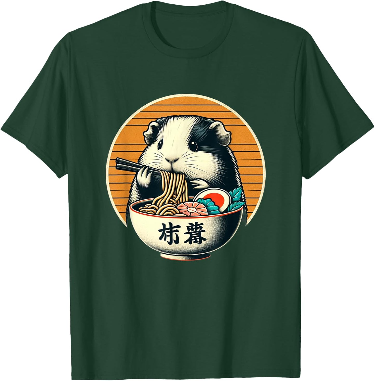 Guinea Pig Ramen Kawaii Neko Japanese Noodles Aesthetic T-Shirt - T-Shirt | Forest
