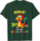 Kids Birthday Boy Saurus Dinosaur Dino Matching Cute T Rex T-Shirt - T-Shirt | Forest