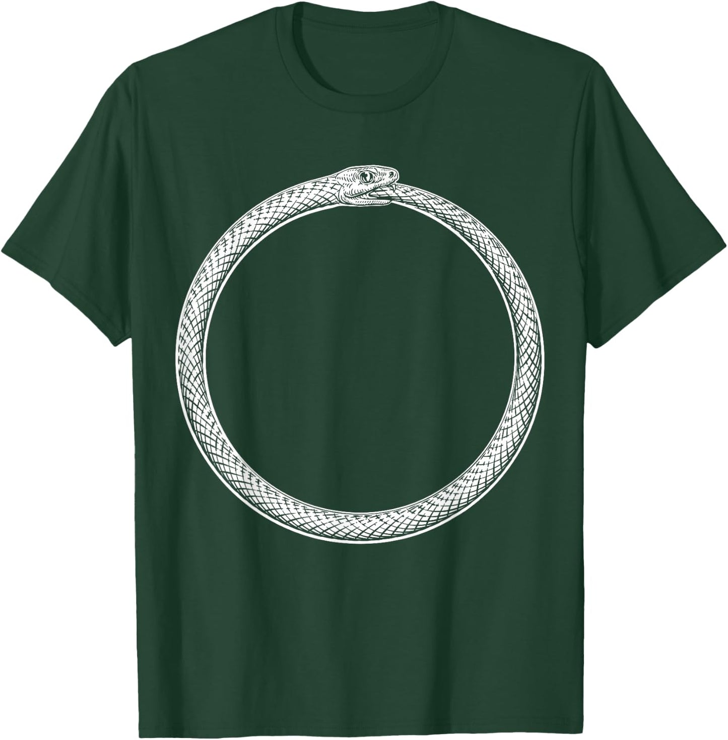 Ouroboros Uroboros Snake Vintage Woodcut T-Shirt - T-Shirt | Forest
