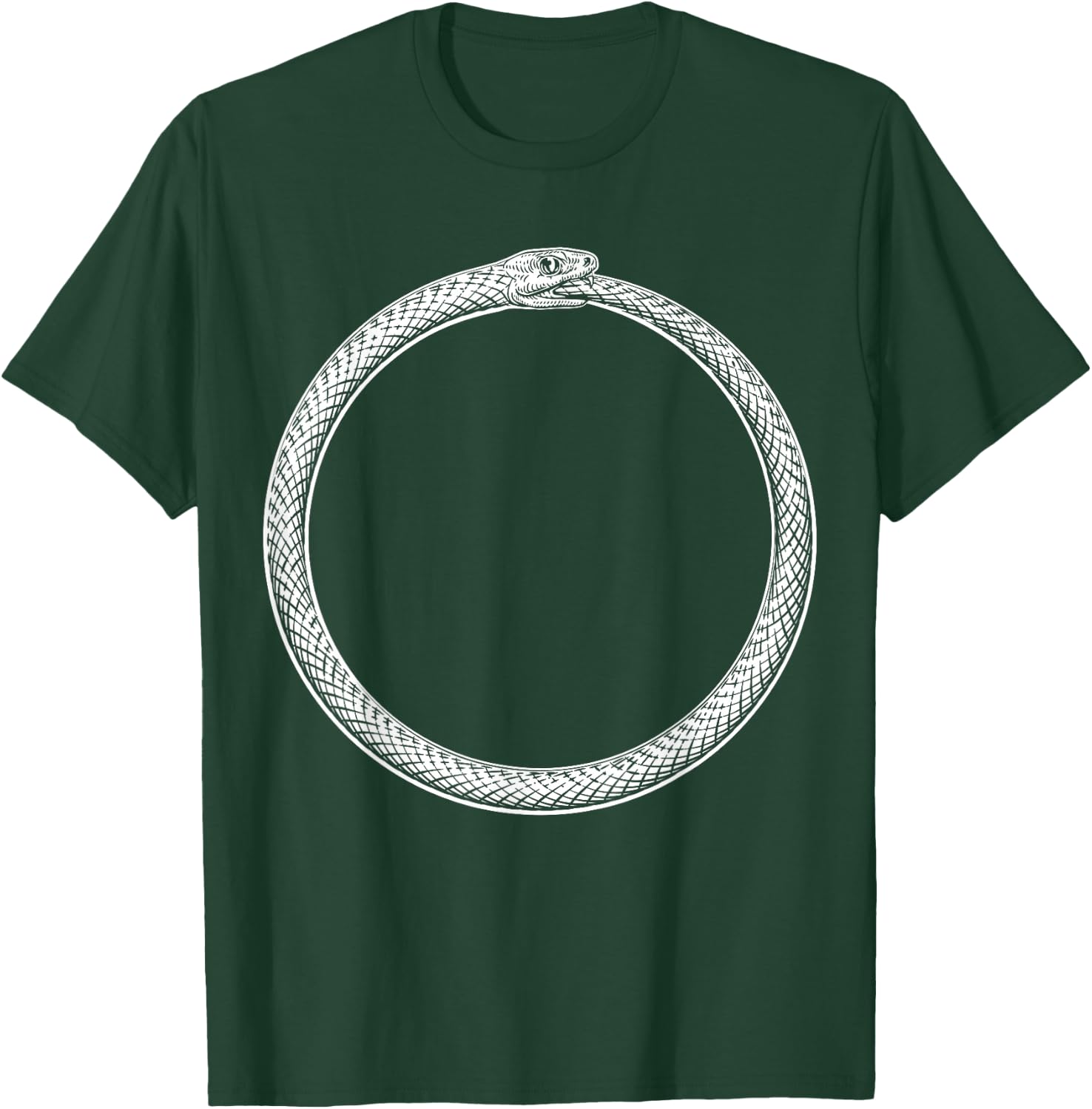 Ouroboros Uroboros Snake Vintage Woodcut T-Shirt - T-Shirt | Forest