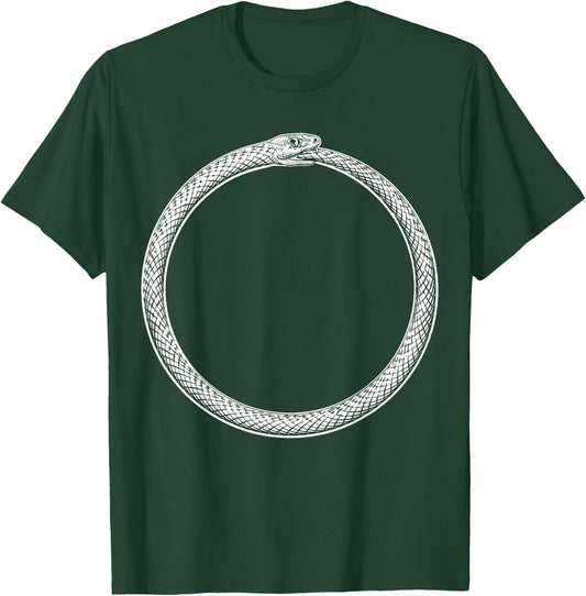 Ouroboros Uroboros Snake Vintage Woodcut T-Shirt - T-Shirt | Forest