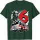 Children's Birthday 6 Years Boy Fire Brigade I'm 6, black T-Shirt - T-Shirt | Forest