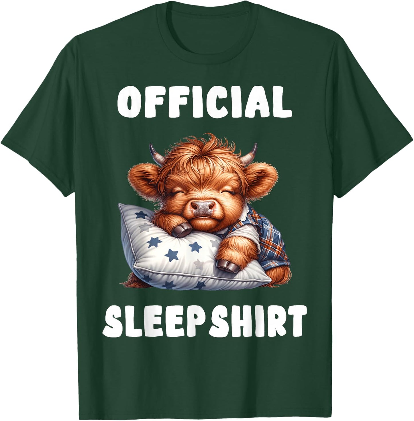 Highland_cow - Official Sleepshirt Pajamas Nightgown T-Shirt - T-Shirt | Forest