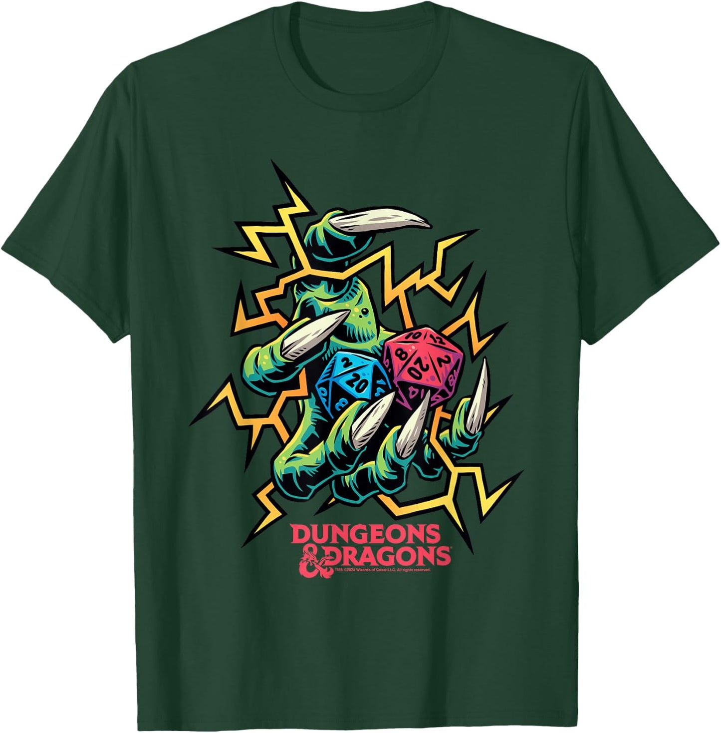 Dragon Claws Dungeons and Dragons , Black, S T-Shirt - T-Shirt | Forest