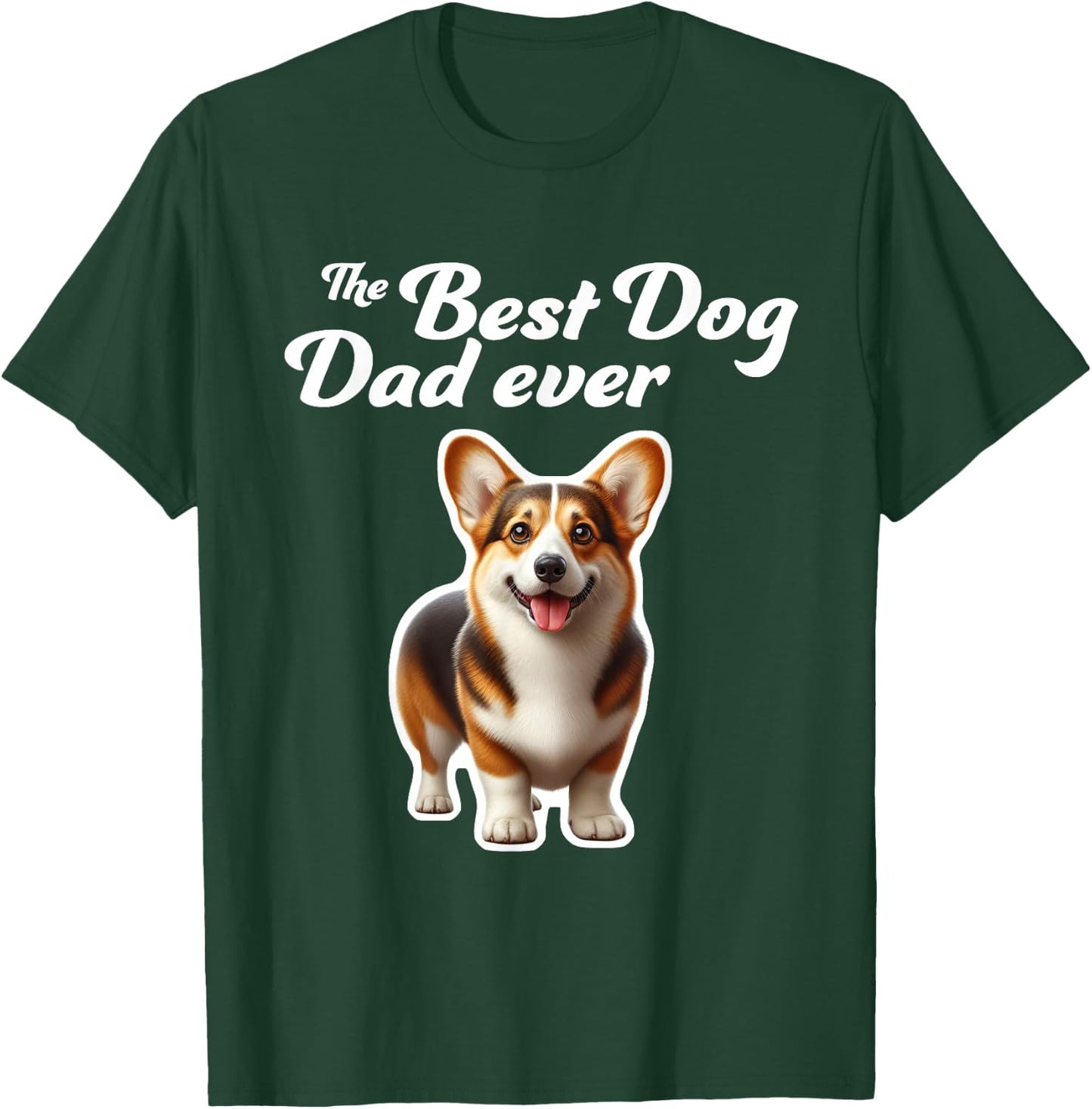 Best Dog Dad Ever - Cardigan Welsh Corgi T-Shirt - T-Shirt | Forest