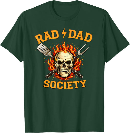 BBQ Grilling Father Rad Dad Society Master Griddle Cook T-Shirt - T-Shirt | Forest