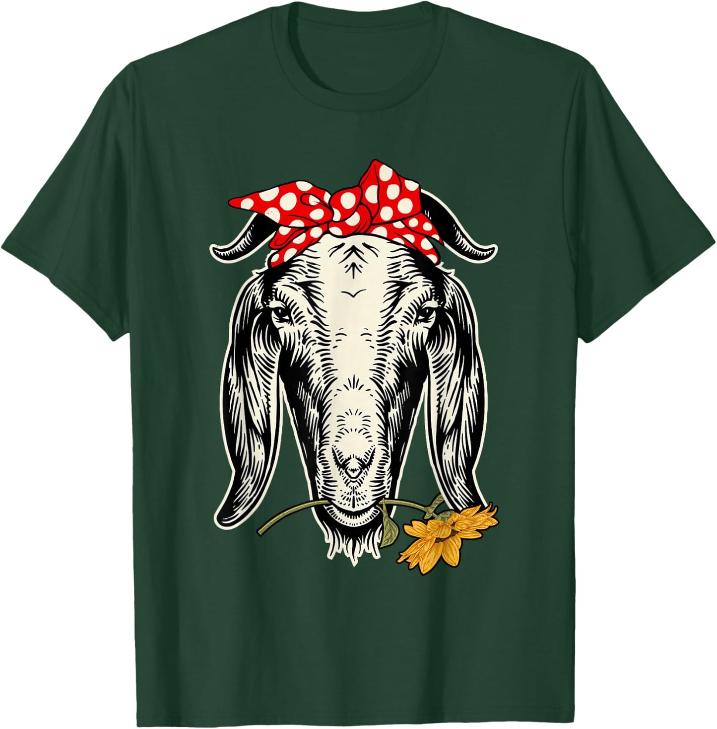 Bandana Goat - Farm Animal Whisperer Farmer Rancher Farming T-Shirt - T-Shirt | Forest