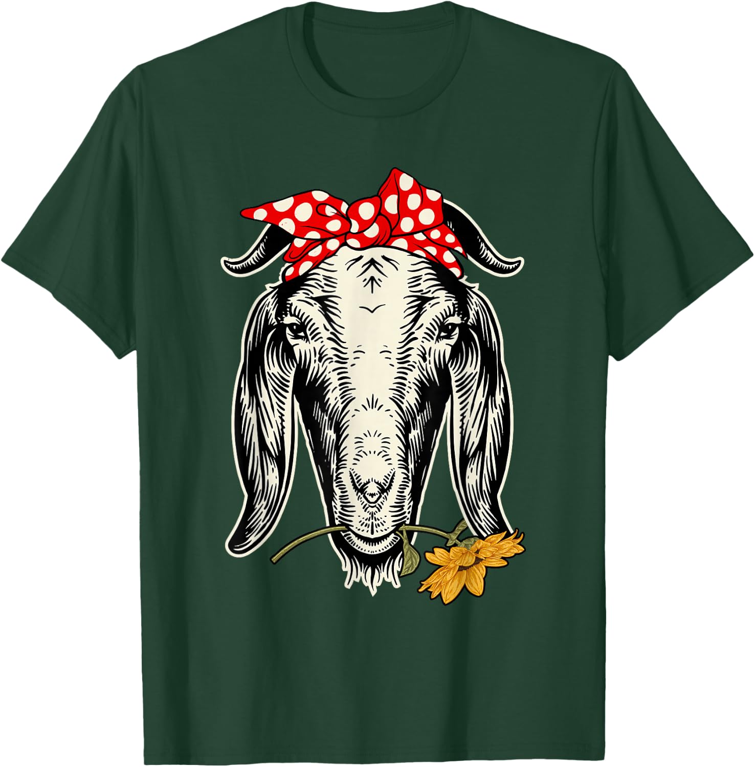 Bandana Goat - Farm Animal Whisperer Farmer Rancher Farming T-Shirt - T-Shirt | Forest