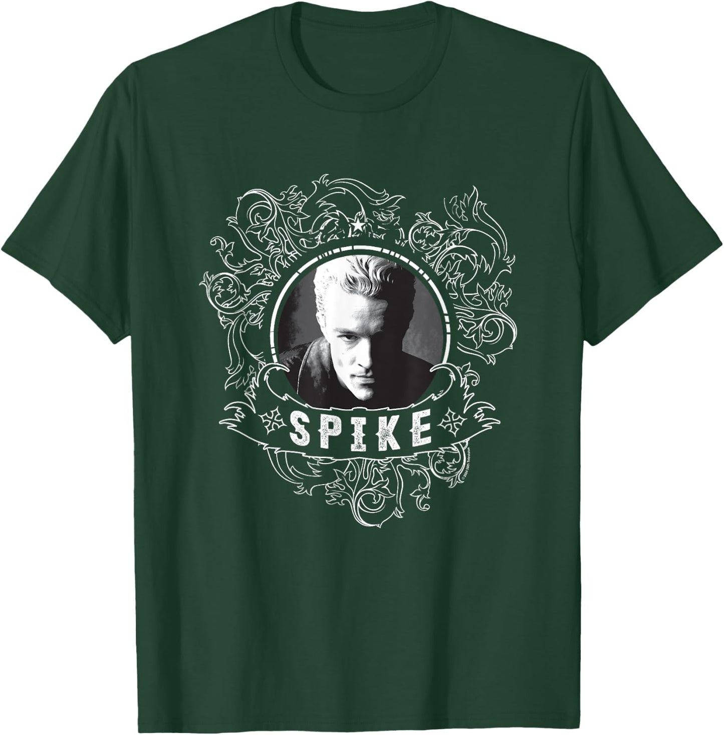 Buffy The Vampire Slayer Spike Faded Face Vintage Portrait , Black, S T-Shirt - T-Shirt | Forest