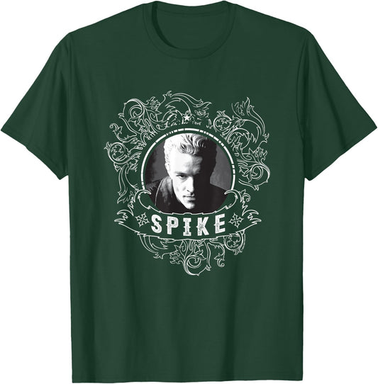 Buffy The Vampire Slayer Spike Faded Face Vintage Portrait , Black, S T-Shirt - T-Shirt | Forest