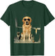 Golden Retriever Drinking Champagne Funny Dog Sunglasses T-Shirt - T-Shirt | Forest