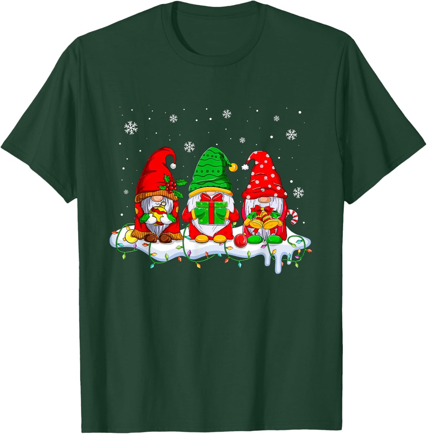 Gnomes Christmas Funny Xmas Pajamas Family Matching Gnomes T-Shirt - T-Shirt | Forest