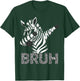 Funny Dabbing Zebra Shirt Boys Animal Print Zebra Bruh T-Shirt - T-Shirt | Forest