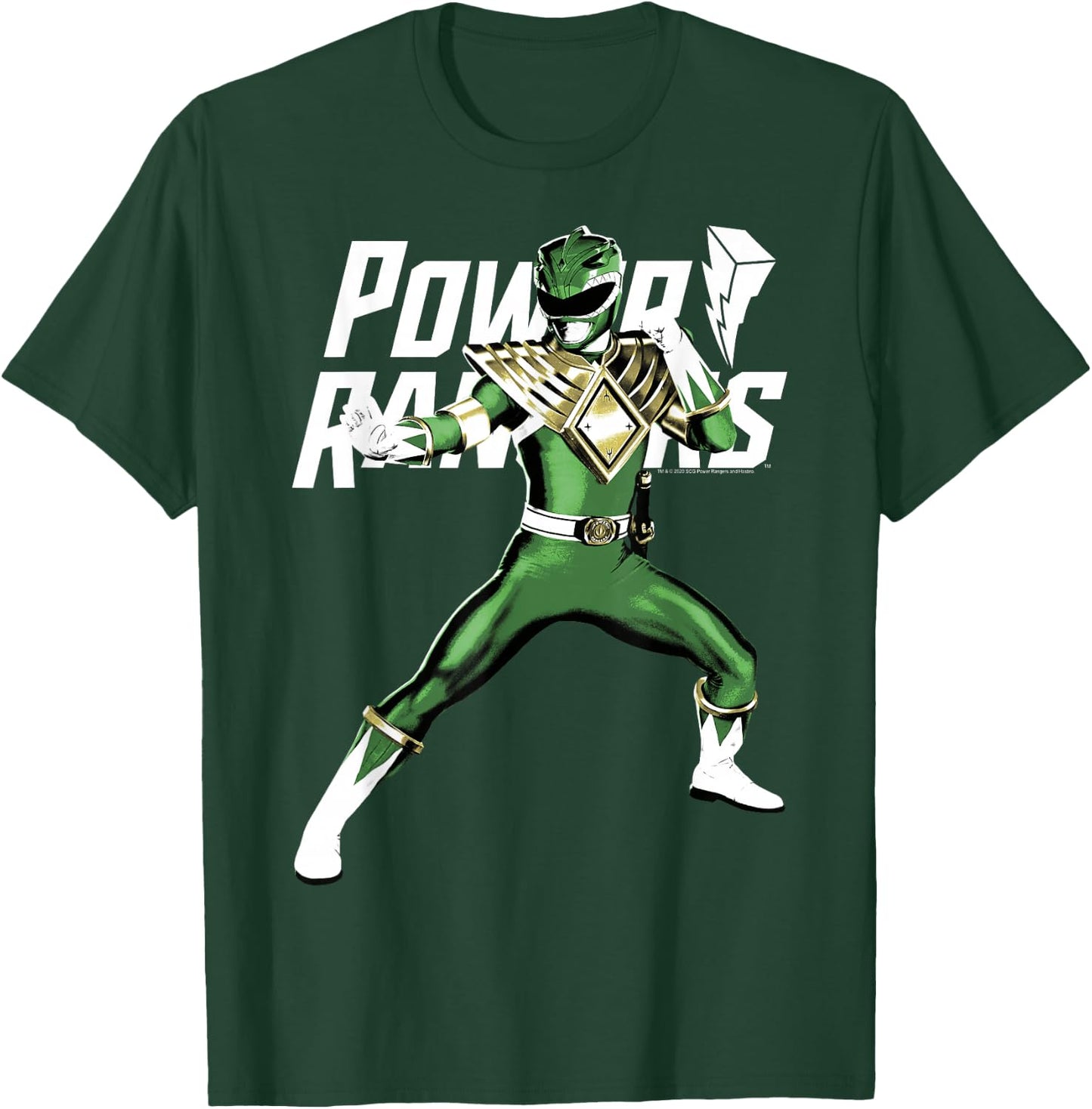 Power Rangers Green Ranger Karate Action Pose Logo T-Shirt - T-Shirt | Forest