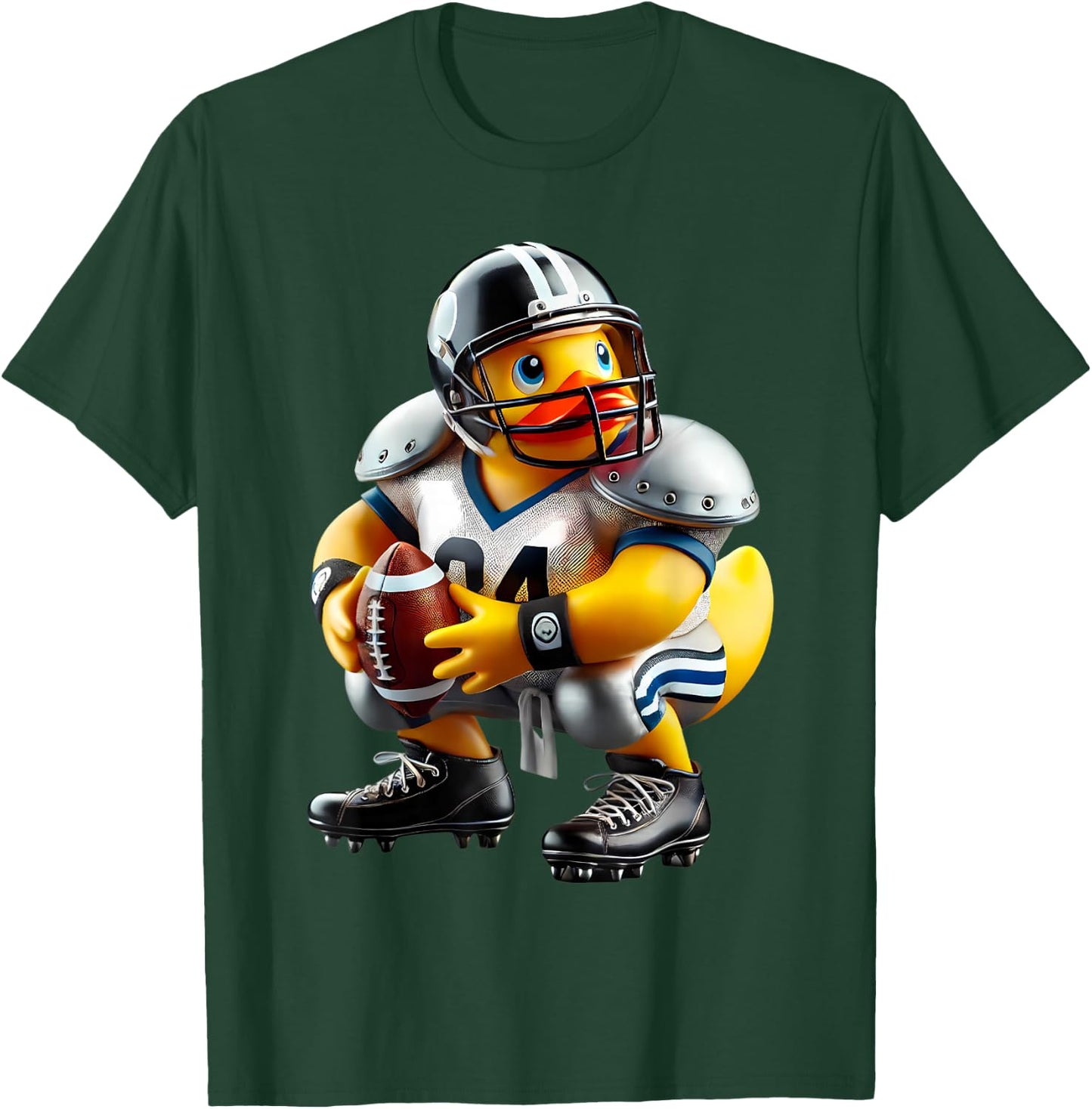 Rubber Duck Football Player Ducky Duckie Men Women Kids T-Shirt - T-Shirt | Forest