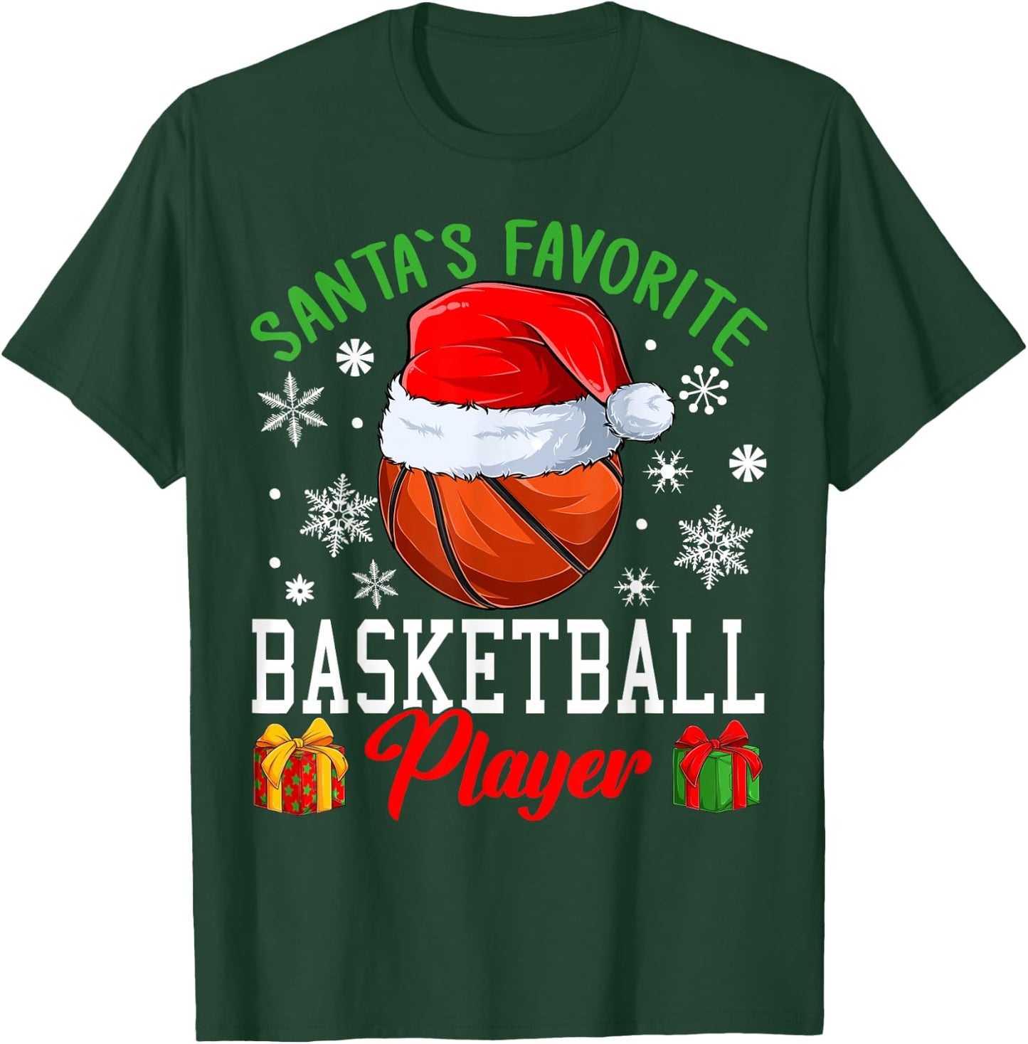 Basketball Christmas - Santa´s favorite Basketball player T-Shirt - T-Shirt | Forest