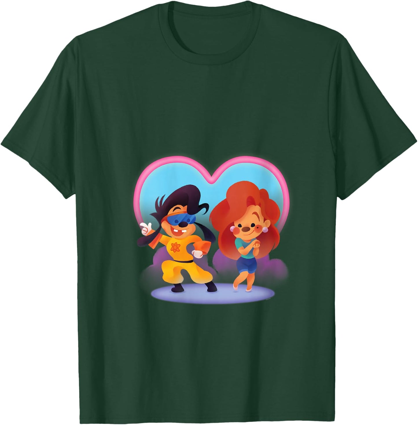 Disney A Goofy Movie Cute Valentine’s Day Max & Roxanne V-Neck T-Shirt - T-Shirt | Forest