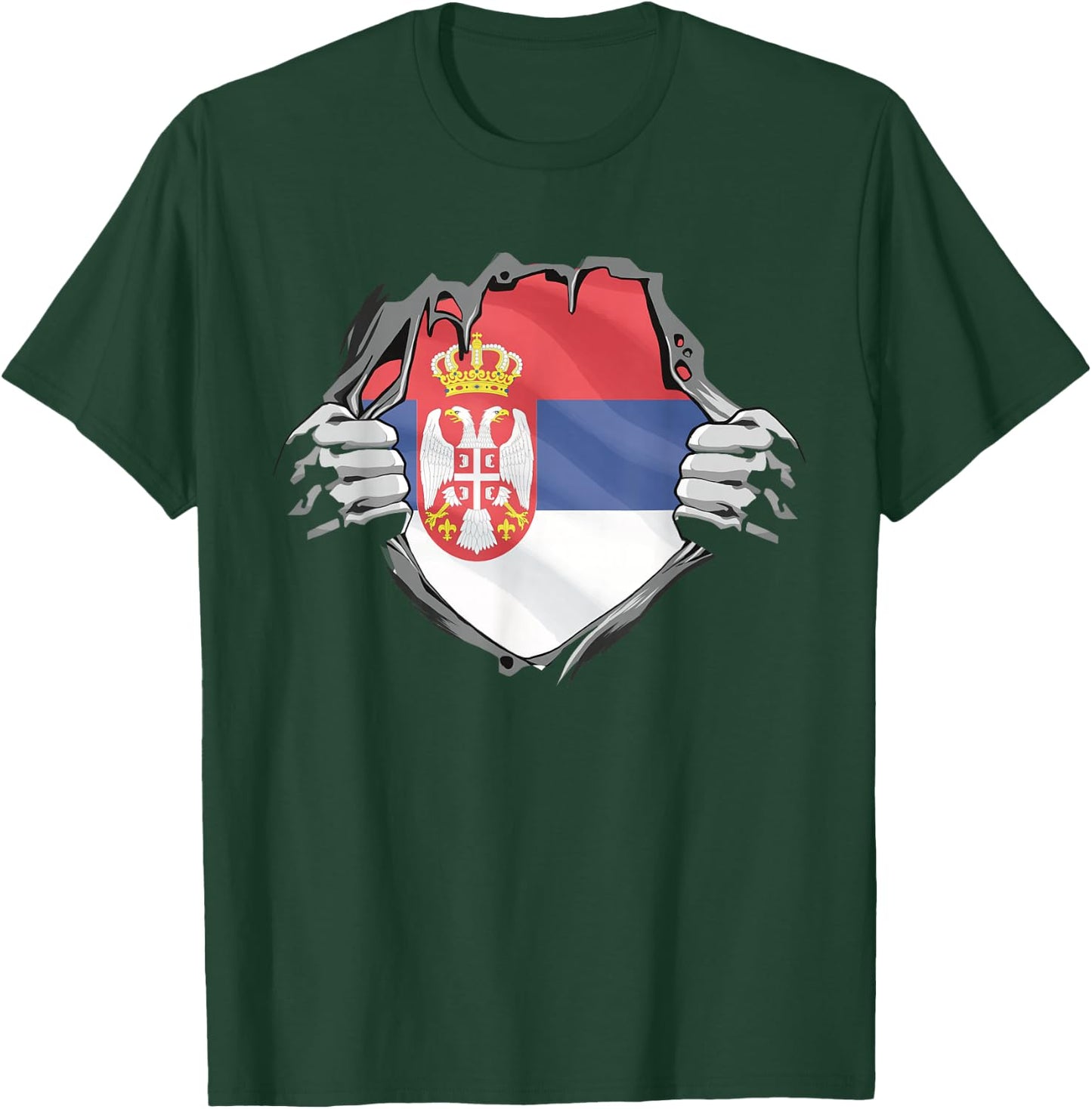 Serbia Football Jersey Alternative , black T-Shirt - T-Shirt | Forest