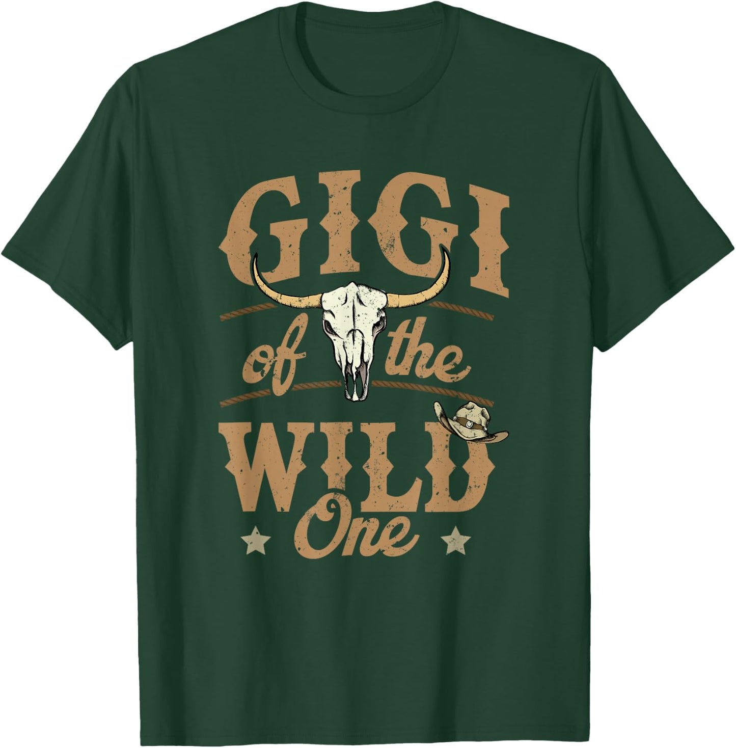 Gigi of The Wild One Cowboy Western Rodeo Party Matching T-Shirt - T-Shirt | Forest