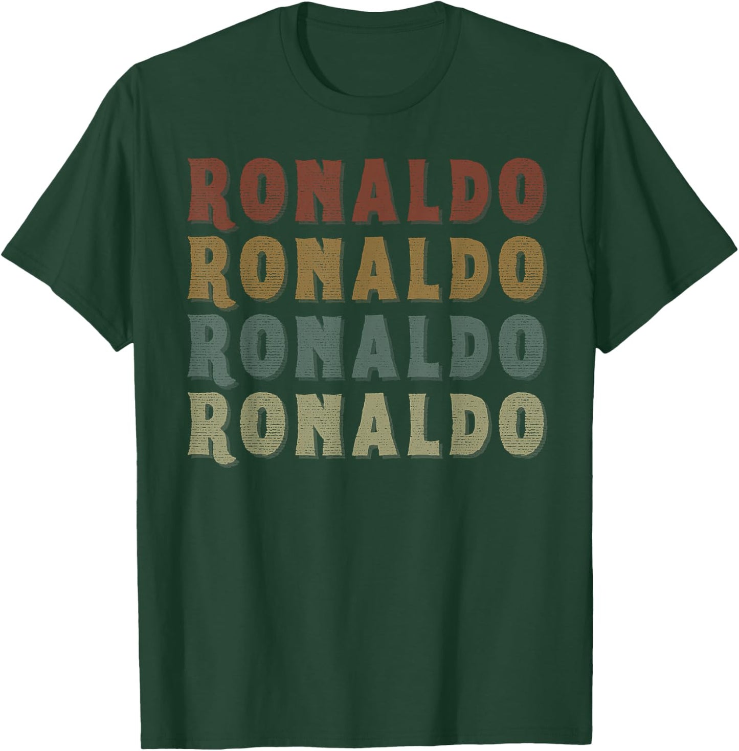 Vintage Cool Ronaldo First Name Funny Love Heart Ronaldo T-Shirt - T-Shirt | Forest