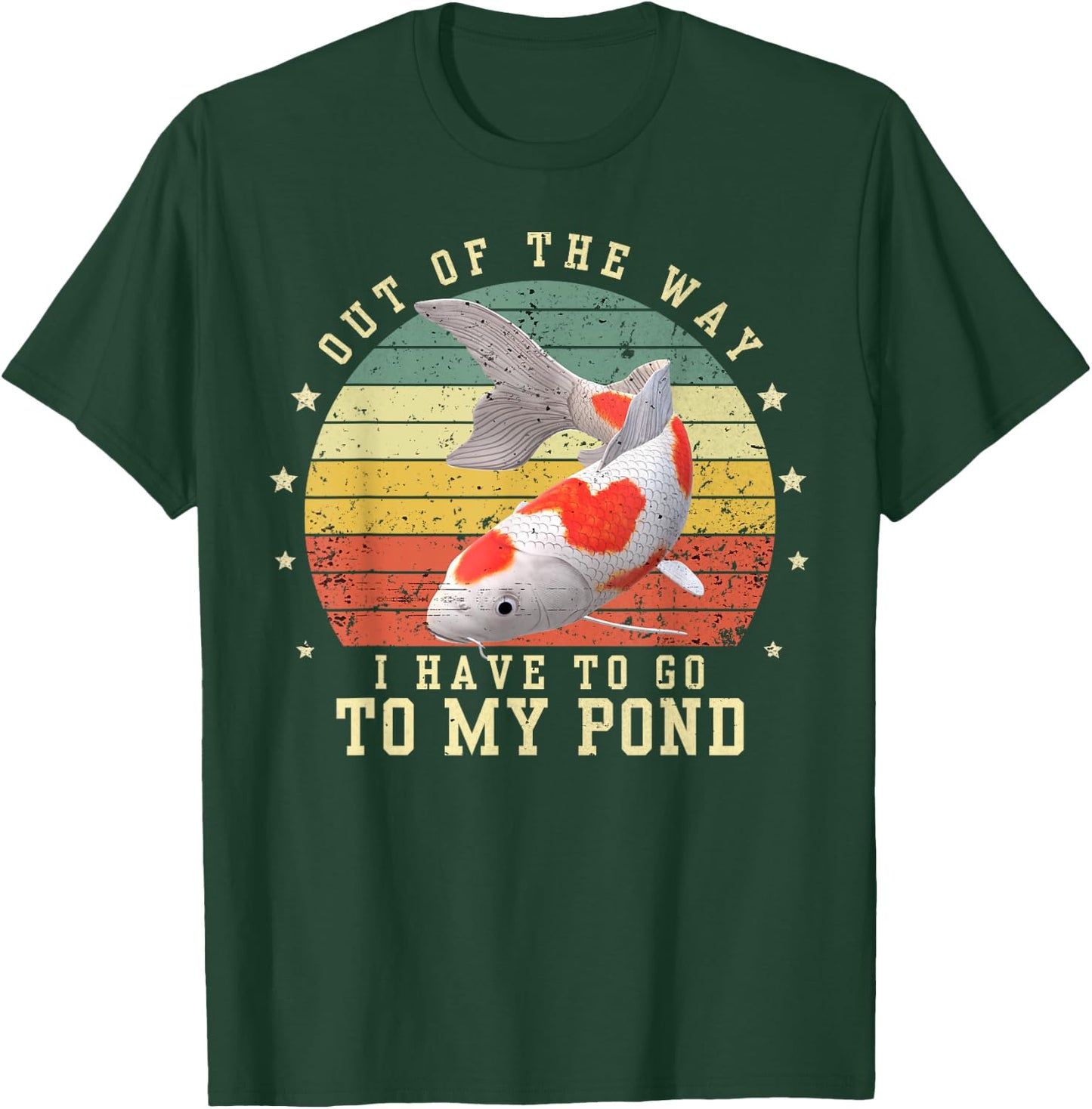 Out of the way I have to go to my koi pond Coy Fish Birthday T-Shirt - T-Shirt | Forest