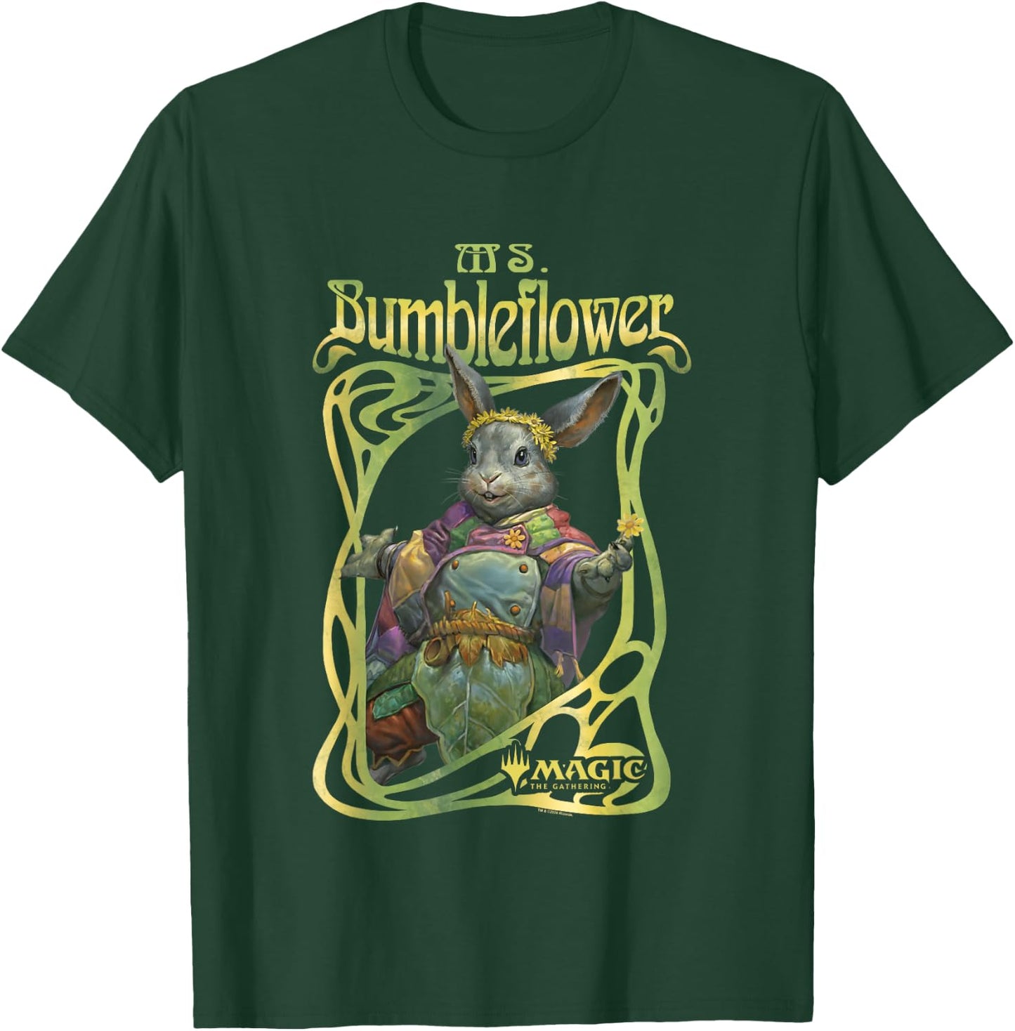 Magic: The Gathering Ms. Bumbleflower Portrait Vintage , black T-Shirt - T-Shirt | Forest
