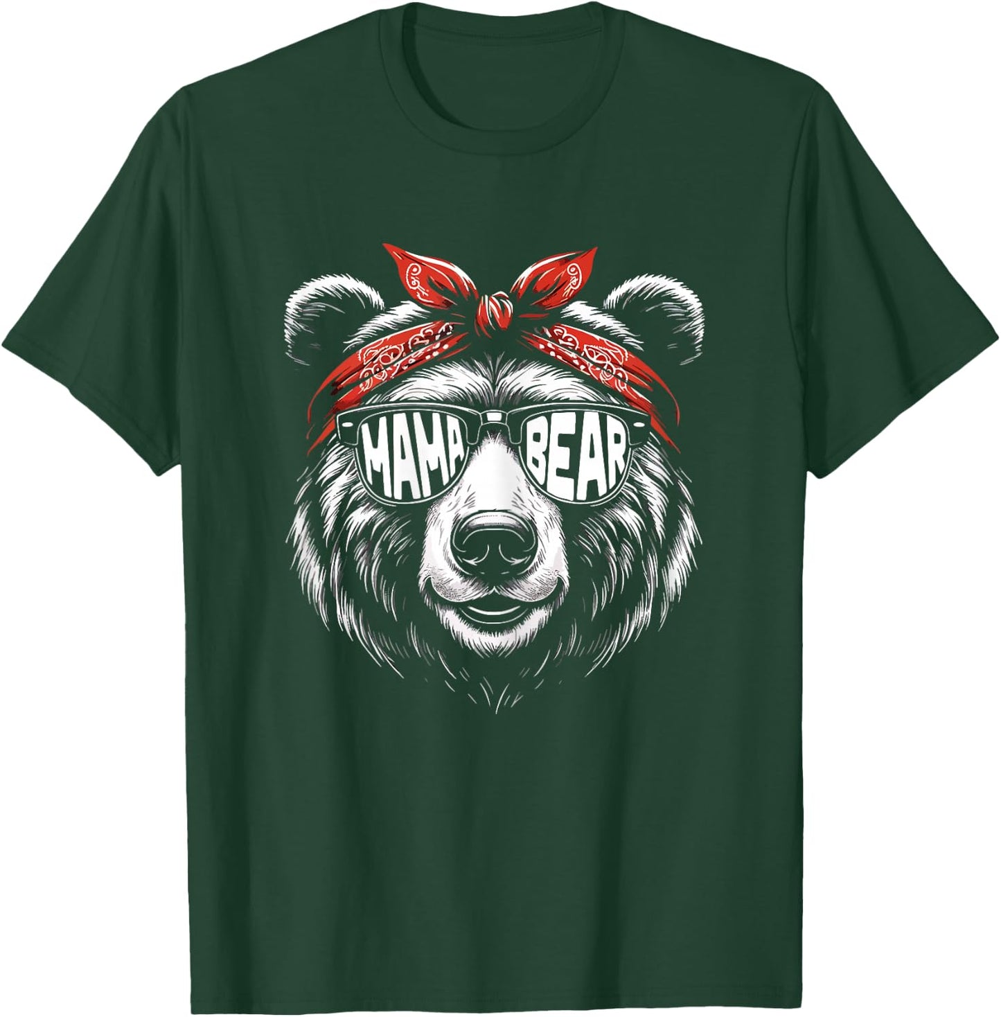 Mama Bear Mother's Day , black T-Shirt - T-Shirt | Forest