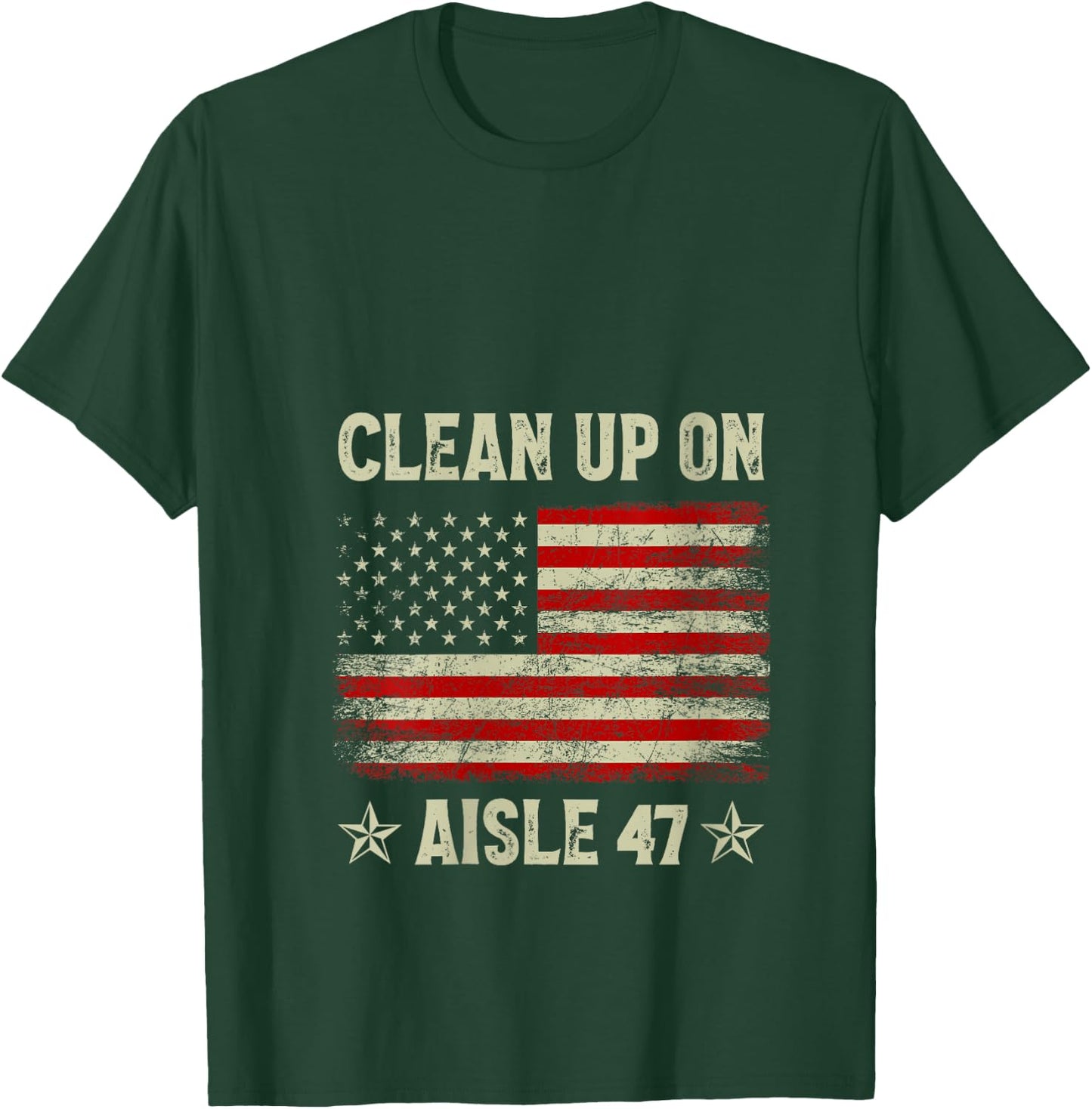 Clean Up On Aisle 47 Impeach 47 Anti Trump President 8647 V-Neck T-Shirt - T-Shirt | Forest