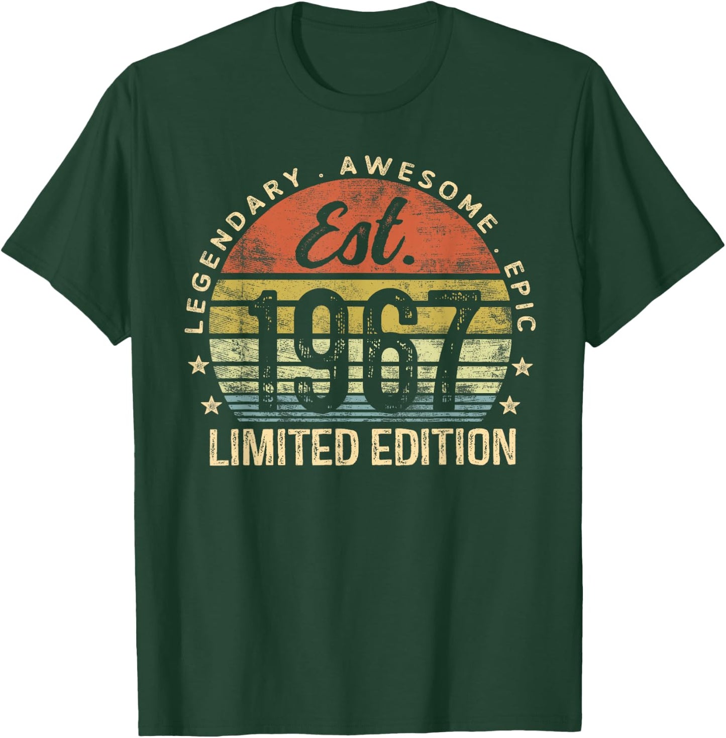 Est 1967 Limited Edition 58th Birthday Gifts 58 Year Old T-Shirt - T-Shirt | Forest