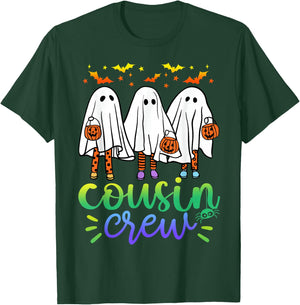 Boo Cousin Crew Halloween Ghost Trick Treat Squad Matching T-Shirt - T-Shirt | Forest