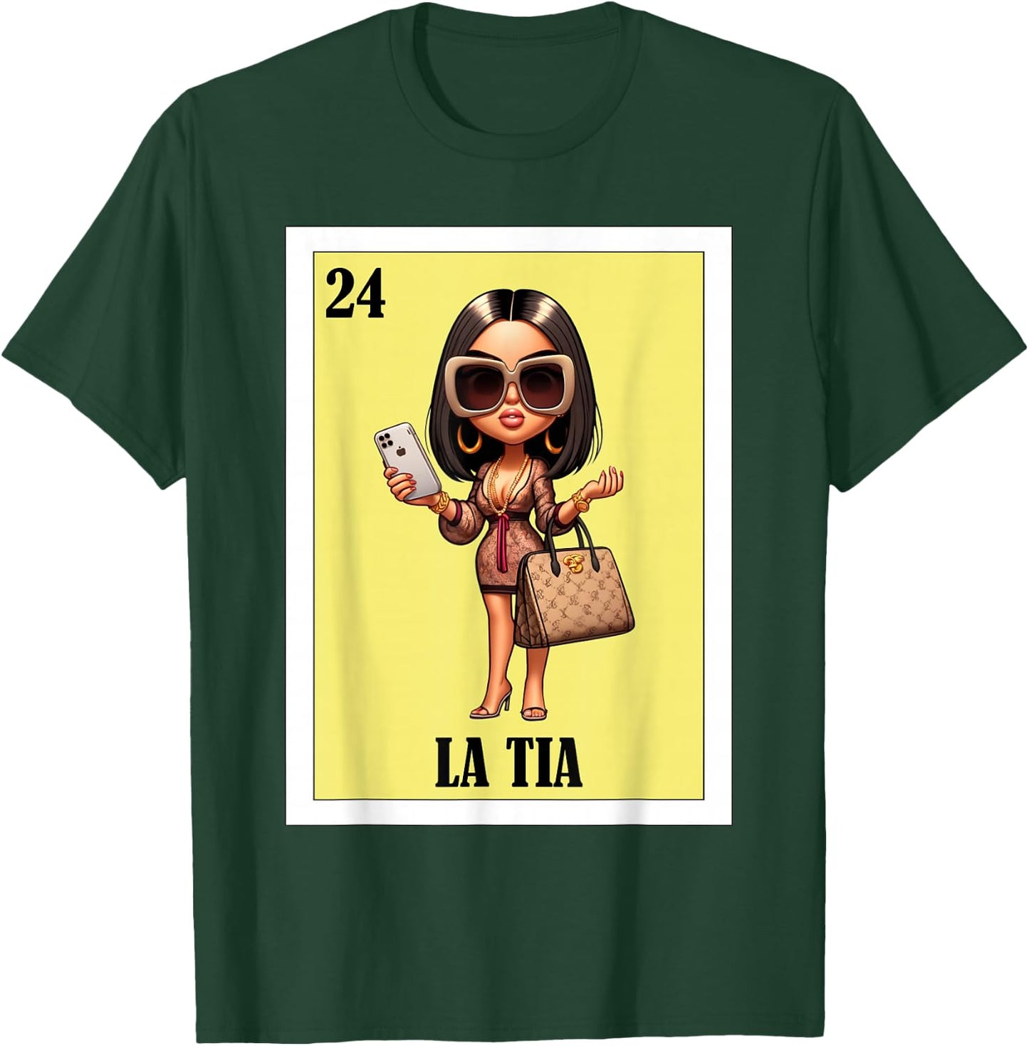 Funny Mexican Design for Aunt Fresa Version - La Tia T-Shirt - T-Shirt | Forest