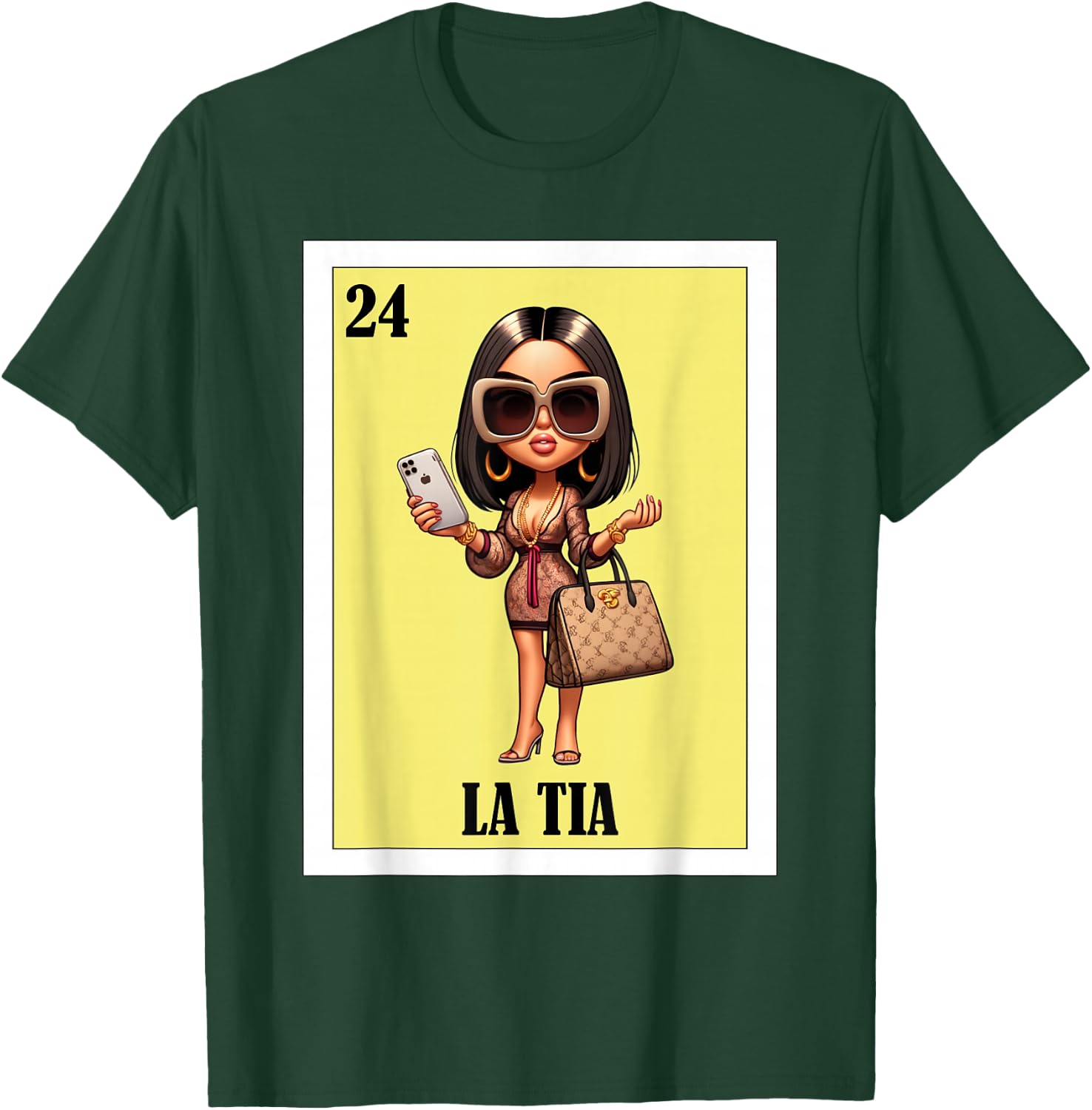 Funny Mexican Design for Aunt Fresa Version - La Tia T-Shirt - T-Shirt | Forest