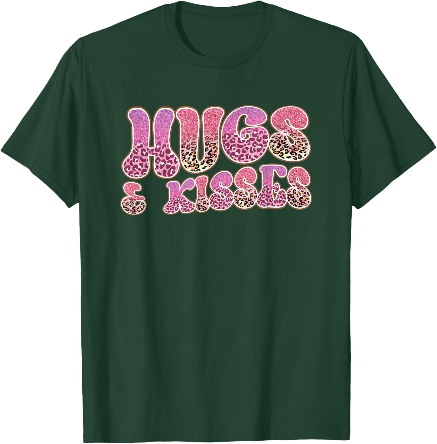 Animal Print Hugs Kisses Love Theme T-Shirt - T-Shirt | Forest
