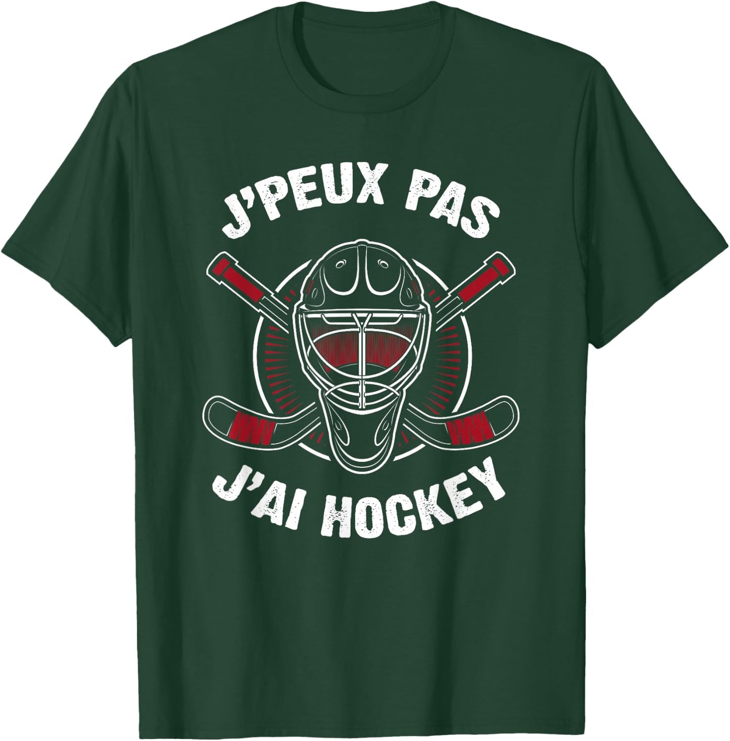 J'Peux Pas J'ai Hockey Humour Funny Gift Ice Hockey , Black T-Shirt - T-Shirt | Forest