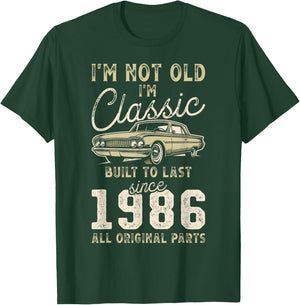 Born 1986 39th Birthday Vintage T-Shirt - T-Shirt | Forest