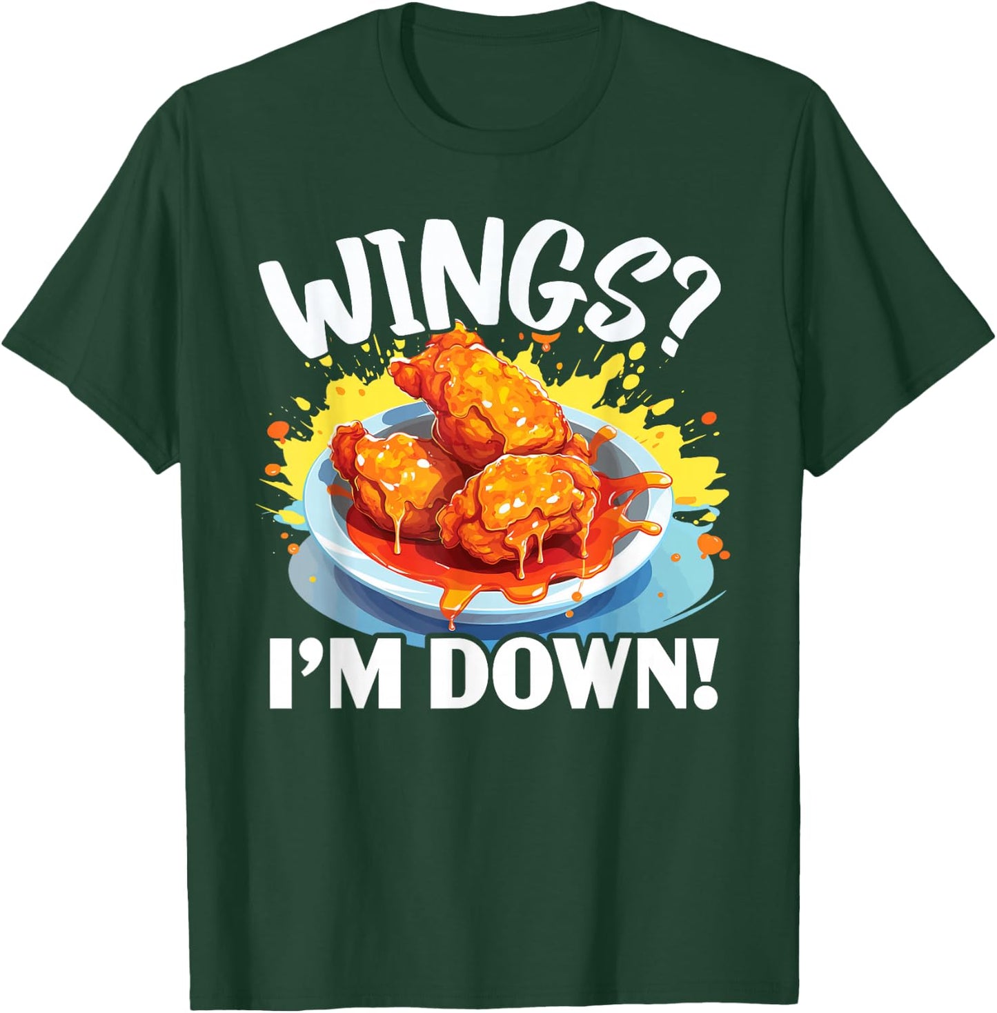 Buffalo Wings Foodie American Food Lover Chicken Wings T-Shirt - T-Shirt | Forest