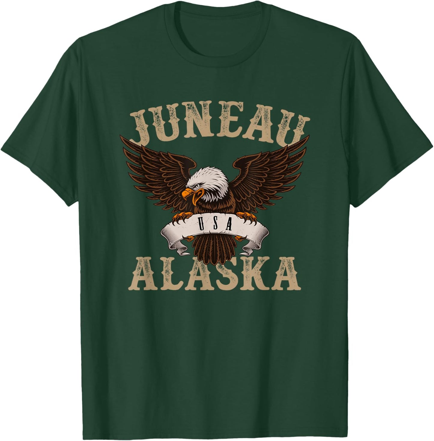 Juneau Alaska USA Bald Eagle T-Shirt - T-Shirt | Forest